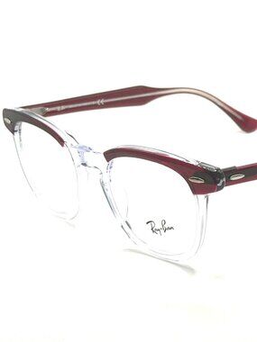 NEW RAY BAN RB 5398 HAWKEYE 5112 Bordeaux On Transparent Eyeglasses 48mm 21 145